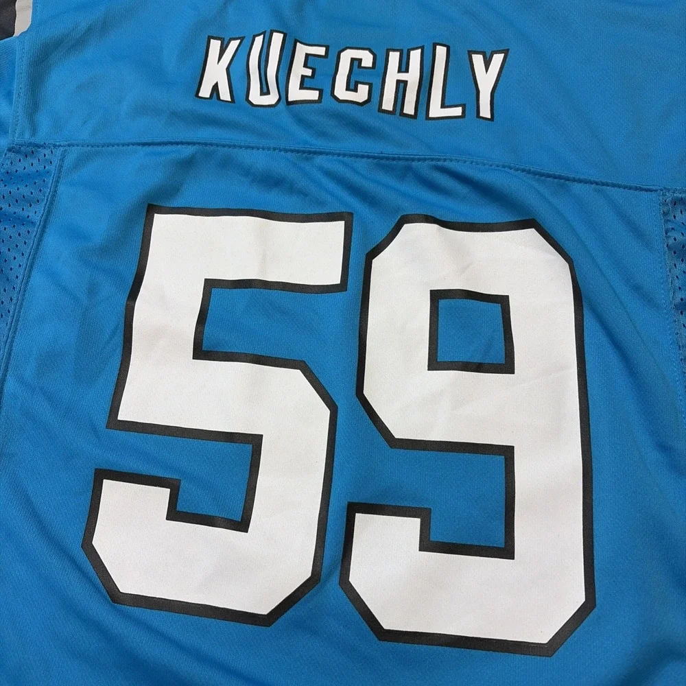 NFL Team Apparel Carolina Panthers Luke Kuechly 59 Jersey Youth Med 10/12 Blue